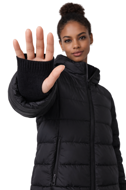 Rib Knit Thumb-Hole Cuff – Solid